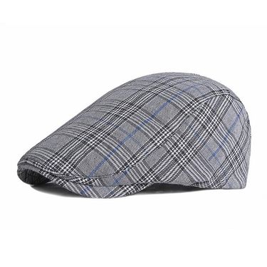 Hot Sale LDSLYJR 2024 Cotton Spring Summer plaid Newsboy Caps Flat Peaked Cap Men and Women Painter Beret Hats 130_voghion.com