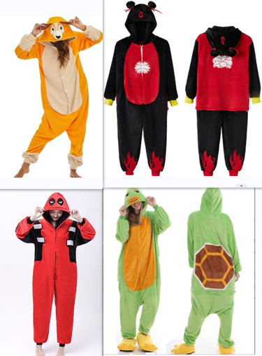 2025 New Cute Cartoon Animal One-piece Pajamas Flannel Children's Adult Men's And Women's One-pieces Loungewear --Children 100cm-140cm_voghion.com