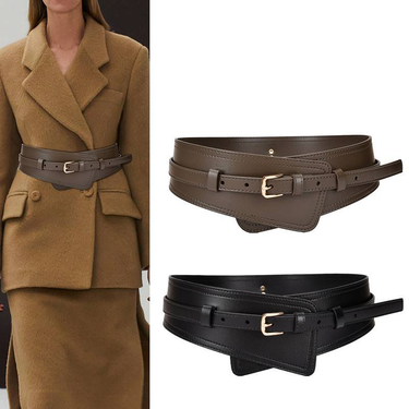 Designer's new hot-selling women's belt decoration fashion waist with coat waist needle buckle real cowhide band waist belt_voghion.com
