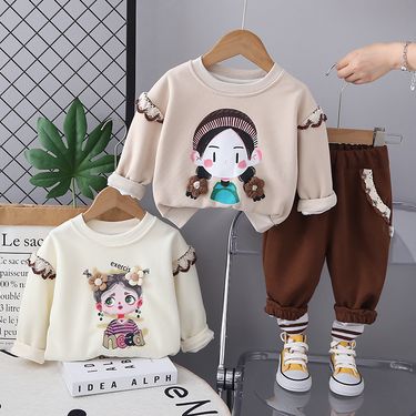2024 New Sport Cartoon Children's Spring and Autumn Collection Hoodie Casual Two Piece Set_voghion.com