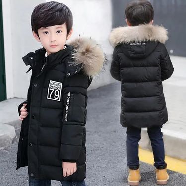 Boys Cotton Padded Jacket New Thick Warm Cotton Padded Jacket Winter Mid Length Korean Version Children's Cotton Padded Jacket Winter Coat Trend_voghion.com