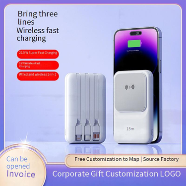 Mobile Phone Accessories Magnetic Wireless Power Bank 10000mAh With Built In Wire Mini Super Fast Charging Mobile Power_voghion.com