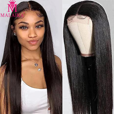 13x4 Front Lace Human Hair Wig Straight_voghion.com