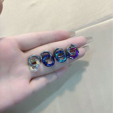 Titanium Steel Coil Earrings - Hypoallergenic Wire Hoops For Sensitive Ears (Stackable, Industrial Chic)_voghion.com