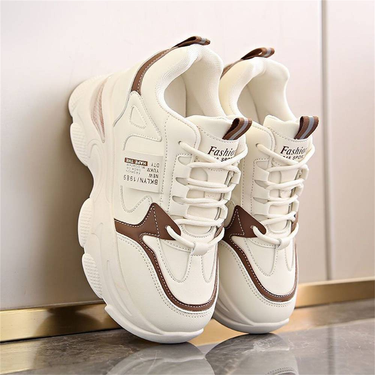 Fashion Daddy Shoes Women 2024 Fall New Thick Sole Sneakers Lightweight Super Fire Casual Platform Shoes Ins Fashion Running Shoes 35-40_voghion.com