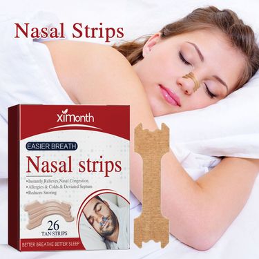 XiMonth Nursing Nose Strips, Bad Sleep At Night, Snoring, Snoring Care Nose Strips_voghion.com