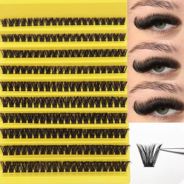 10-Pack Cluster False Eyelashes – 30D/40D/80D Volume DIY Lash Set (Fluffy & Self-Application)_voghion.com