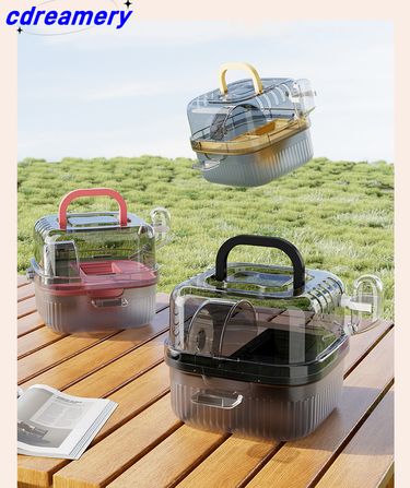 Hedgehog Carrier Translucent Hamsters Travel Carry Case Large Capacity Breathable Hamster Habitat Small Animal Carrier With_voghion.com