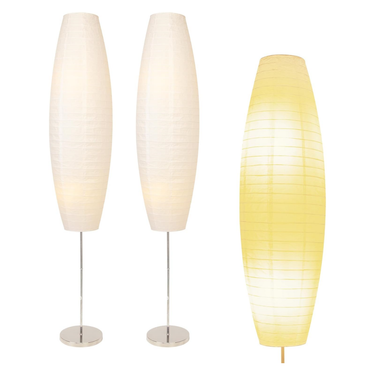 Moderne Stehlampe Aus Reispapier, Reispapierlampe, Für Wohnzimmer, Arbeitszimmer, Schlafzimmer,Kinderzimmer,Stehlampe Papierschirm(2Pack)_voghion.com