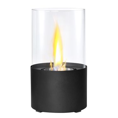 Round Tabletop Fire Pits, Portable Smokeless Bio Ethanol Fireplace, Black_voghion.com