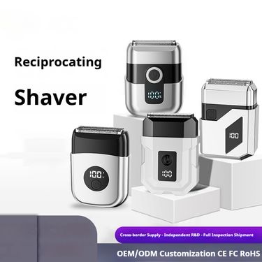 Magnetic Dual-Head Electric Shaver – Ultra-Slim Travel Razor With Detachable Washable Blades (USB-C Fast Charge, 45dB Silent, LED Display)_voghion.com