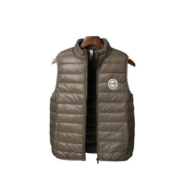 Men's Clothing 2024 new Men's down jacket vest men and women spring and autumn outer wear warm waistcoat solid color stand collar down vest vest_voghion.com