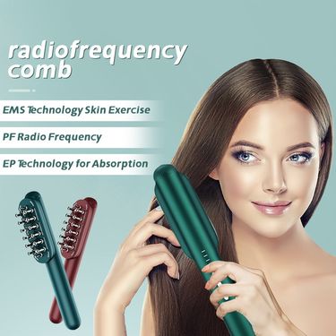 Multi functional hair household negative ion radio frequency care comb, micro current vibration massage scalp essential_voghion.com