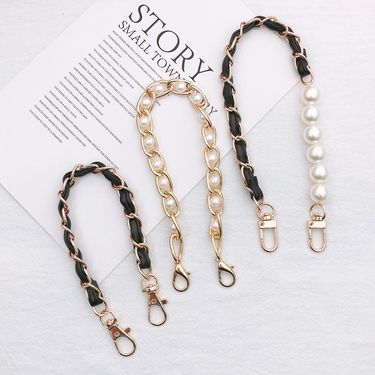 Yilian Jewelry New DIY Phone Case Clip Leather Bracelet Anti-drop Hanging Women's Pearl Bag Handbag Chain_voghion.com