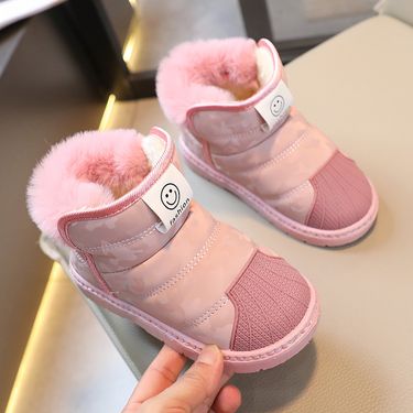 Children's Snow Boots For Boys And Girls 25 New Style Winter Fleece And Thickened Cotton Shoes_voghion.com