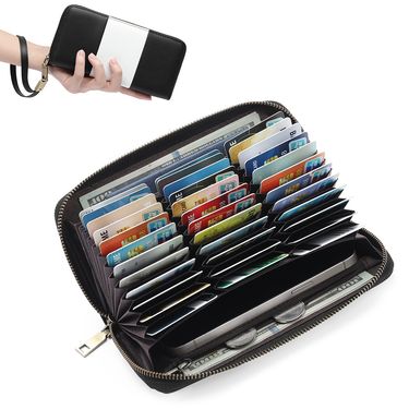 New organ card holder long wallet passport holder rfid Multi-card multi-functional men and women large capacity business card holder_voghion.com