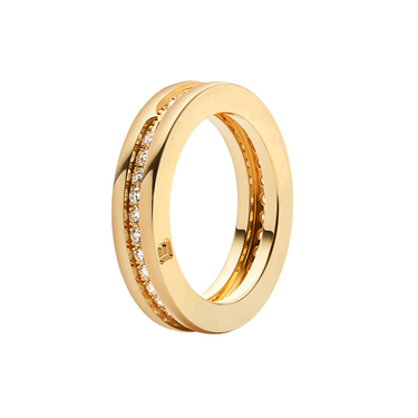 Full Crystals Couple Ring Titanium Steel Band Ring Men And Women Ring_voghion.com