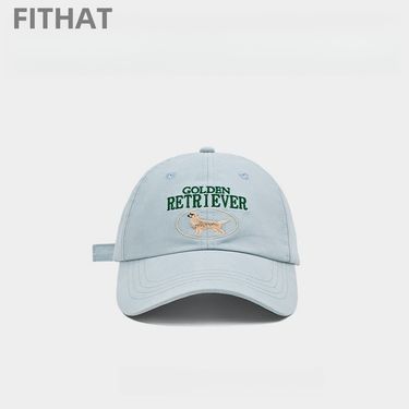 Summer Baseball Cap Women's Wide Brim Big Face Showing Small Blue Hat Men's Embroidered Duckbill Cap_voghion.com