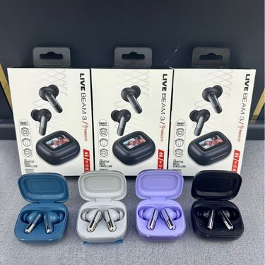 New LIVE BEAM3 wireless TWS Bluetooth earphones with dual microphones, noise cancelling ANC, heavy bass, and_voghion.com