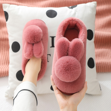 Woman Plush Closed-Toe Slip-On Spring Indoor Cozy Comfortable Breathable Slippers House Shoes_voghion.com