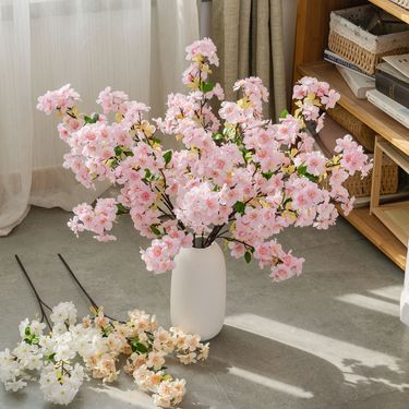 Artificial & Dried Flowers Sakura Paper 3 Forks Sakura Artificial Flowers Artificial Flowers Manufacturers Home Decoration_voghion.com