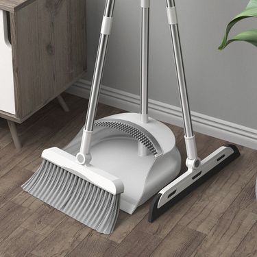 and Set Soft Bristle Household Sweeping Dustpan Combination Lazy Sweeper Single Broom Scraper_voghion.com
