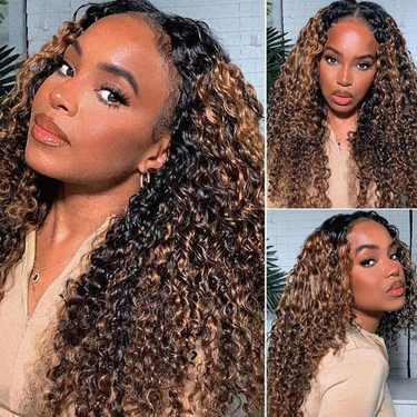 Lace Front Wig Human Hair For Women 4/27 HD Clear 4x4 Deep Wave _voghion.com