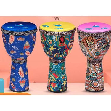 Drum 8-inch Kindergarten Children's Ultra Lightweight PVC Sheepskin Fabric Hand Drum 10 Inches_voghion.com
