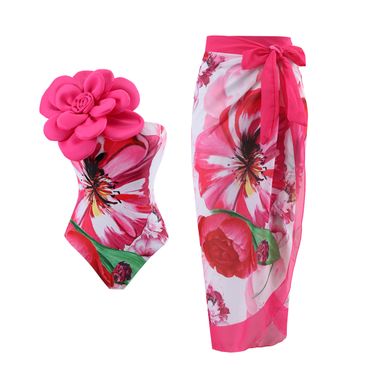 Women's Clothing Fashion Design One Piece Swimsuit Women's Printed Swimsuit Hot Spring Two Piece Set_voghion.com