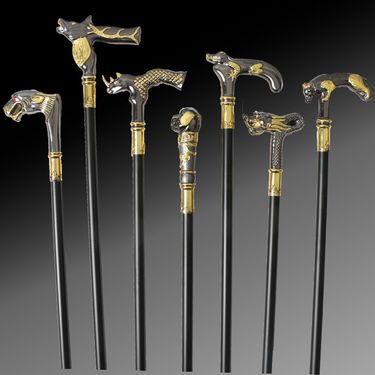 Walking Stick Sword Alloy Dragon Head Cane Outdoor Non-Slip Hiking Young People Handsome Cosplay British Gentleman_voghion.com
