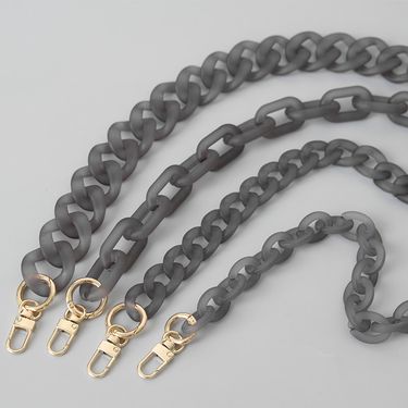 Vintage Gray Acrylic Resin Matte Handmade Detachable Bag Decoration Shoulder Chain_voghion.com