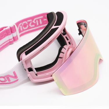Magnetic cylindrical for men and women, double-layer anti fog large field of view spherical outdoor ski goggles equipment_voghion.com