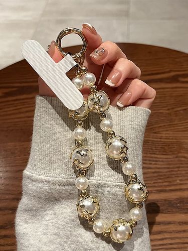 Light luxury mobile phone chain pendant, sparkling diamond, thousand diamond high-end bead wrist bracelet, rope hanging_voghion.com