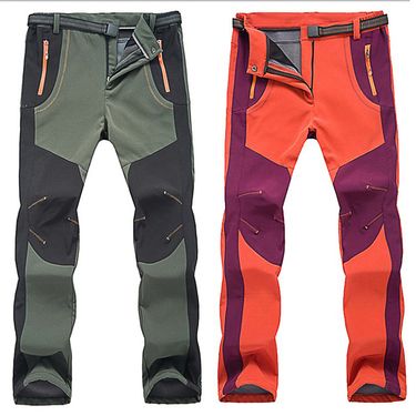 Men's Clothing couple soft shell pants windproof waterproof sports fleece pants outdoor plus velvet warm breathable mountaineering assault pants men_voghion.com