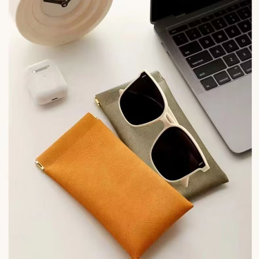 Unisex Glasses Bag Sunglasses Sunglasses Men's And Women's Storage Case Shrapnel Automatic Closure Glasses Storage Case Leather Glasses Bag_voghion.com