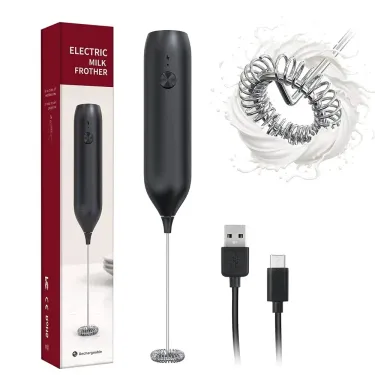 Rechargeable Milk Electric Blender Handheld Wand for Coffee Beverage Blender, Cappuccino Mini Frother_voghion.com