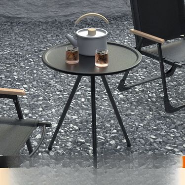 Alloy Steel Picnic And Chairs Portable Camping Round Supplies Equipment Set Outdoor Small Table_voghion.com