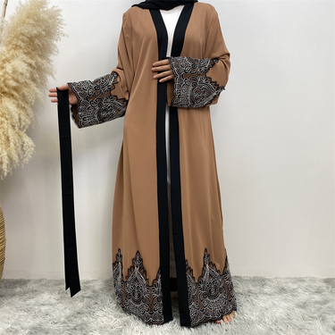 Women's Clothing Fashion Lace Embroidered Robe Casual Cardigan Long Dress_voghion.com