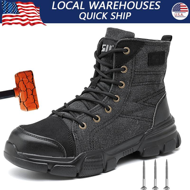 Work Boots Indestructible Safety Shoes Men Steel Toe Shoes Puncture-Proof Sneakers Women Non Slip Work Shoes Male Tactical Boots_voghion.com