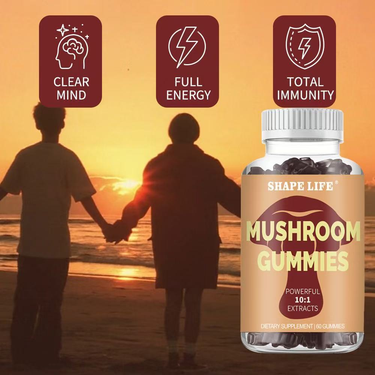 Shape Life Mushroom Gummies Anti-Aging Muscle Recovery Daily Boost Vibrant Health Gummy_voghion.com