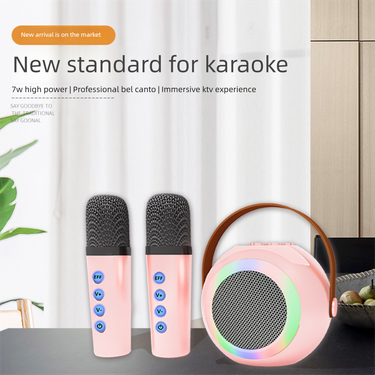 New YF96 Bluetooth Home Karaoke Speaker Children's Microphone Outdoor Singing Family KTV_voghion.com