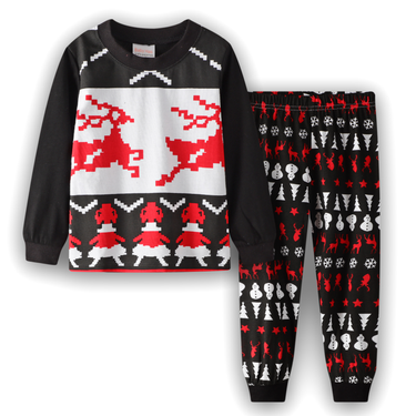 Cartoon printed children's suit men and women's suit casual home wear_voghion.com