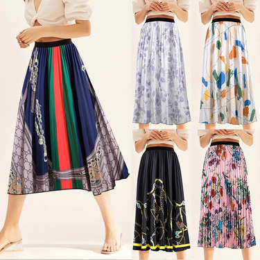 Summer New Fresh Sweet Half Skirt Women's Long Skirt Fluffy Skirt Half Skirt_voghion.com