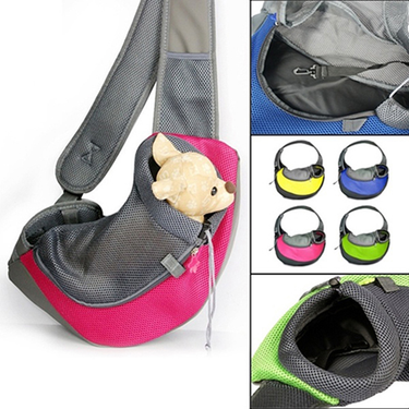 Lihanbao Pet Puppy Dog Cat Travel Carrier Tote Shoulder Bag Mesh Comfort Sling Backpack-Blue S_voghion.com