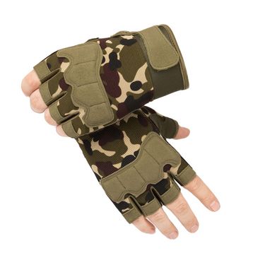 Tactical gloves Tactical Fighting Half-Finger Gloves Men's and Women's Outdoor Sports Mountaineering Driving Riding Special Forces Training Gloves_voghion.com