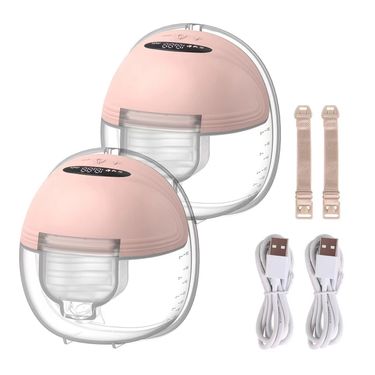 Wearable Breast Pump Hands Free Electric Portable Wearable Breast Pumps Slient BPA-free Breastfeeding Milk Collector_voghion.com