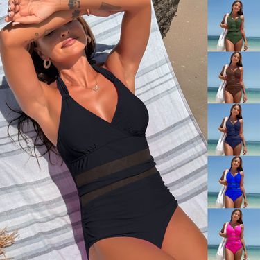 One Piece Swimsuit Women Sports Huludao Swimsuit Bikini Sexy_voghion.com