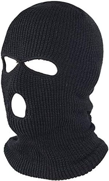 3 Hole Winter Knitted Mask, Outdoor Sports Full Face Cover Ski Mask Warm Knit Balaclava For Adult_voghion.com