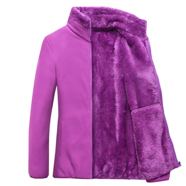 Thick Fleece Jacket Women's Autumn Winter Outdoor Polar Fleece Thermal Coat Camping Hiking Jacket Female Mountaineering_voghion.com