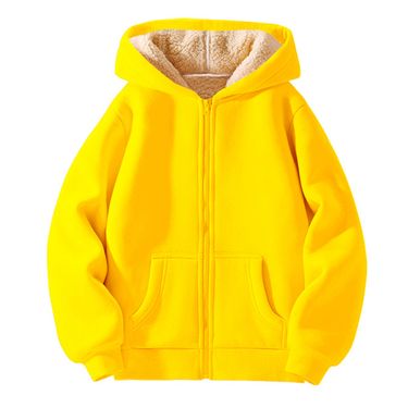 Teenage and guys New style jackets with velvet and thickened lambskin all match casual warm outerwear big kids winter clothes children's sweatshirt_voghion.com